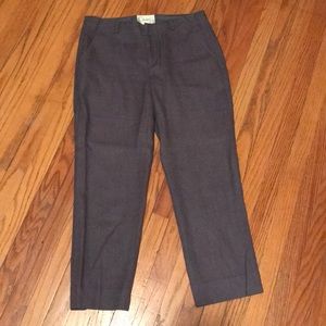 Anthro elevenses Gray Linen Crop Pants (US 4)